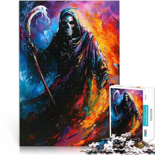 Sensenmann Flammen Surreal 1000-teiliges Teenager-Puzzle pädagogische Herausforderung Lustige Aktivitäten für zu Hause, Geburtstagsgeschenk, Reisegeschenk, 38x26cm Sensenmann Flammen Surreal 1000-teiliges Teenager-Puzzle pädagogische Herausforderung Lustige Aktivitäten für zu Hause, Geburtstagsgeschenk, Reisegeschenk, 38x26cm von SYUNFEI