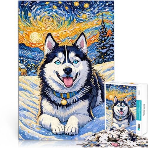 Siberian Husky in der Sternennacht 1000-teiliges Puzzle für Teenager Denkspiel Wanddekoration Einzigartige Geburtstags 38x26cm Siberian Husky in der Sternennacht 1000-teiliges Puzzle für Teenager Denkspiel Wanddekoration Einzigartige Geburtstags 38x26cm von SYUNFEI