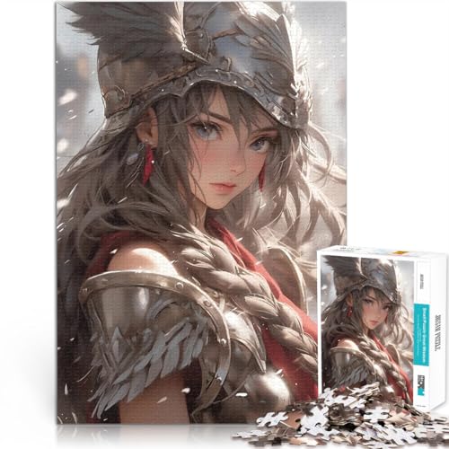 Silberhaarige Kriegerin Teenager 1000 Teile Puzzle Geschenke zum Suchbegriff: Herausfordernde Spiele Wichtelgeschenke 38x26cm von SYUNFEI