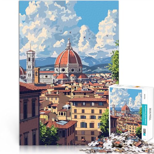 Skyline der Kathedrale von Florenz 1000-teiliges Teenager-Puzzle Quizspiel mit vollständig ineinander greifenden, zufällig geformten Teilen 38x26cm Skyline der Kathedrale von Florenz 1000-teiliges Teenager-Puzzle Quizspiel mit vollständig ineinander greifenden, zufällig geformten Teilen 38x26cm von SYUNFEI