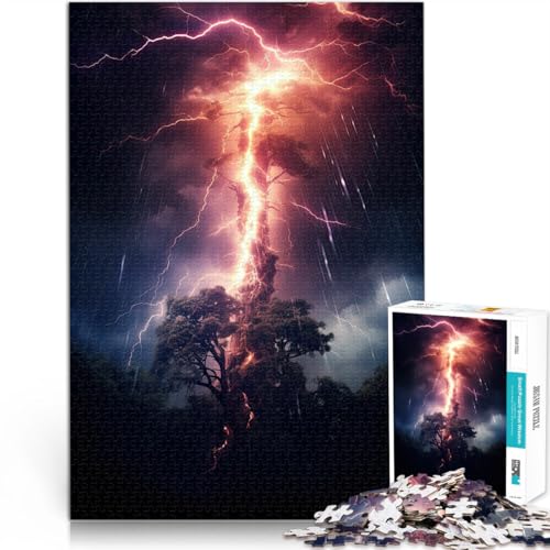 Skyline von Lightning City 1000-Teile-Puzzle für Teenager Spielspielzeug Heimdekoration Spielzeug 38x26cm von SYUNFEI