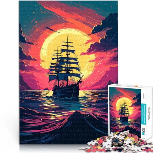 Sonnenuntergang Piraten Pixel Art Teenager 1000 Teile Puzzle Quizspiel Jedes Stück ist einzigartig – Anspruchsvolles Familienspiel 38x26cm Sonnenuntergang Piraten Pixel Art Teenager 1000 Teile Puzzle Quizspiel Jedes Stück ist einzigartig – Anspruchsvolles Familienspiel 38x26cm von SYUNFEI