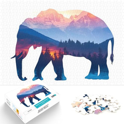 Sonnenuntergang am Elefantenberg 1000-Teile-Puzzle für Erwachsene Quizspiel Wanddekoration Einzigartige Geburtstags 38x26cm Sonnenuntergang am Elefantenberg 1000-Teile-Puzzle für Erwachsene Quizspiel Wanddekoration Einzigartige Geburtstags 38x26cm von SYUNFEI