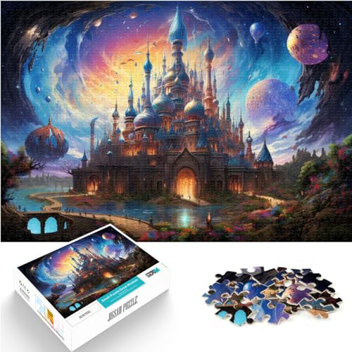 Spiel-Geschenk-Puzzle, farbenfroher Psychedelischer Palast, Puzzle für Erwachsene, 500 Stück, Holzpuzzle, Lernspiele, ganze Familie (38 x 52 cm) von SYUNFEI