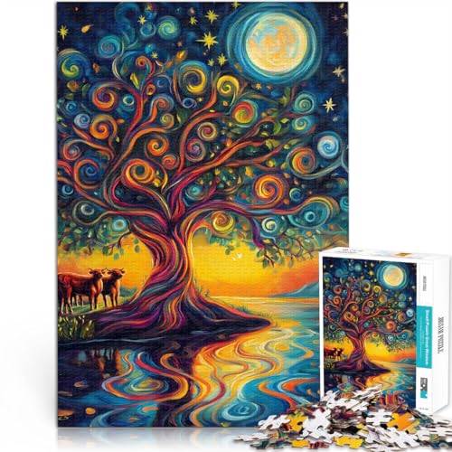 Sternenhimmel Baum des Lebens Puzzle 1000 Teile für Teenager Denkspiel Lustige Aktivitäten für zu Hause, Geburtstagsgeschenk, Reisegeschenk, 38x26cm Sternenhimmel Baum des Lebens Puzzle 1000 Teile für Teenager Denkspiel Lustige Aktivitäten für zu Hause, Geburtstagsgeschenk, Reisegeschenk, 38x26cm von SYUNFEI