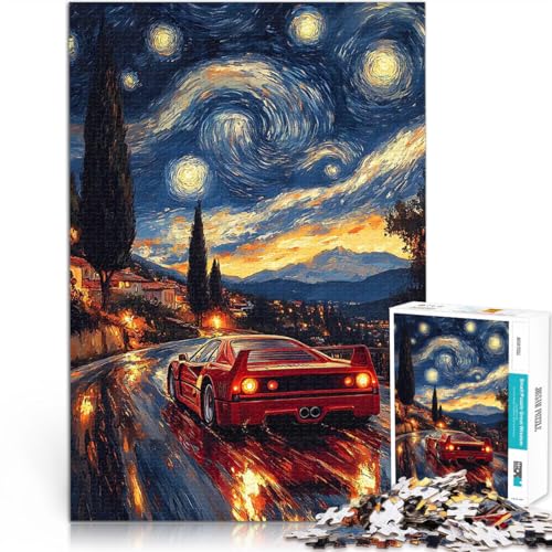 Sternennacht F40 1000-teilige Puzzles für Teenager Dekomprimierendes intellektuelles Lernspielzeug Heimdekoration 38x26cm von SYUNFEI