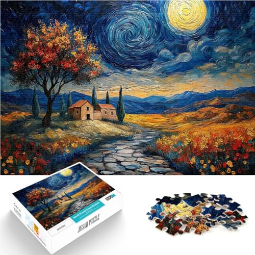 Sternennacht im August 1000-teilige Puzzles für Erwachsene Spielzeug Lernspiele Stressabbau Geburtstagsgeschenke 38x26cm von SYUNFEI