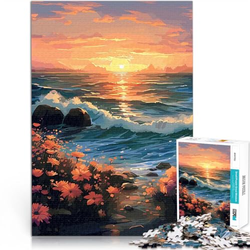 Strandblumen Puzzle für Erwachsene 2000 Teile Gehirnintelligenz-Herausforderung süchtig machendes Spielzeug Geschenkideen 70x100cm von SYUNFEI