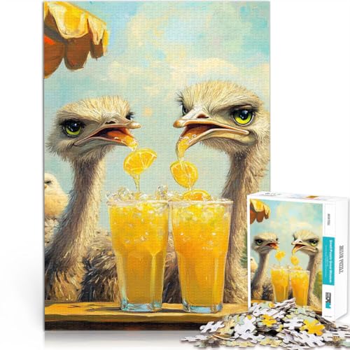 Strauße genießen Limonade 1000-teilige Puzzles für Erwachsene Quizspiel Jedes Stück ist einzigartig – Anspruchsvolles Familienspiel 38x26cm Strauße genießen Limonade 1000-teilige Puzzles für Erwachsene Quizspiel Jedes Stück ist einzigartig – Anspruchsvolles Familienspiel 38x26cm von SYUNFEI