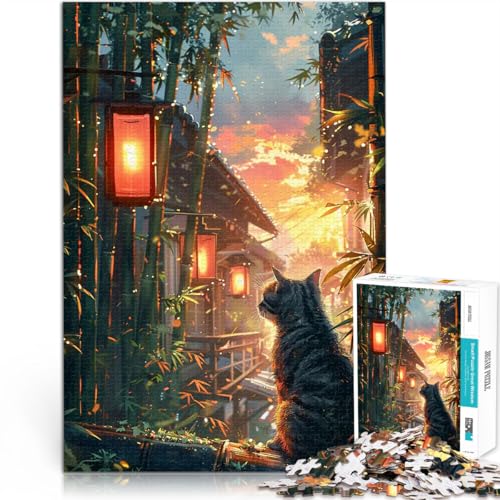 Süße Katzenlandschaft bei Sonnenuntergang 1000-teilige Puzzles für Teenager Herausforderndes Spiel Kunstwerk Geschenk 38x26cm Süße Katzenlandschaft bei Sonnenuntergang 1000-teilige Puzzles für Teenager Herausforderndes Spiel Kunstwerk Geschenk 38x26cm von SYUNFEI