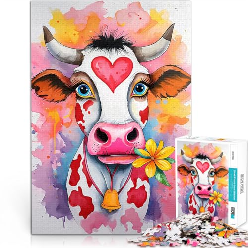 Süße Kuh mit Blume 2000-teilige Puzzles für Erwachsene Spiele Spielzeug Geschenk Wanddekoration Einzigartige Geburtstags 70x100cm Süße Kuh mit Blume 2000-teilige Puzzles für Erwachsene Spiele Spielzeug Geschenk Wanddekoration Einzigartige Geburtstags 70x100cm von SYUNFEI
