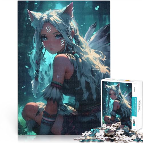 Süßes Indianermädchen Puzzle für Erwachsene mit 1000 Teilen Lernspielzeug für die ganze Familie Heimdekoration Spielzeug 38x26cm von SYUNFEI