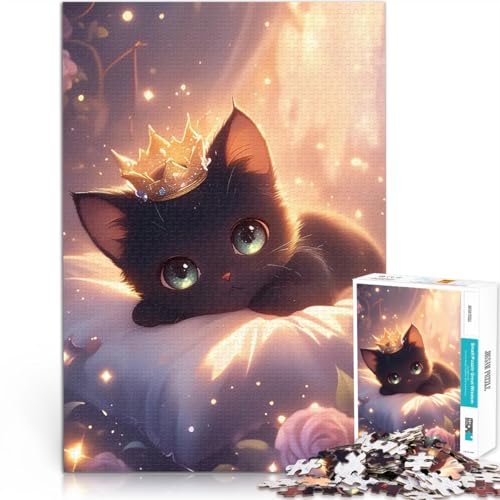 Süßes schwarzes Kätzchen mit Krone 2000-teilige Puzzles für Teenager Schwierig Schwer denn eignet ganze Familie 70x100cm Süßes schwarzes Kätzchen mit Krone 2000-teilige Puzzles für Teenager Schwierig Schwer denn eignet ganze Familie 70x100cm von SYUNFEI