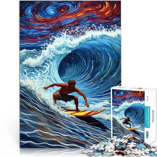 Surfer reitet auf Einer riesigen Welle 1000-teiliges Puzzle für Teenager Denkspiel Lustige Aktivitäten für zu Hause, Geburtstagsgeschenk, Reisegeschenk, 38x26cm Surfer reitet auf Einer riesigen Welle 1000-teiliges Puzzle für Teenager Denkspiel Lustige Aktivitäten für zu Hause, Geburtstagsgeschenk, Reisegeschenk, 38x26cm von SYUNFEI