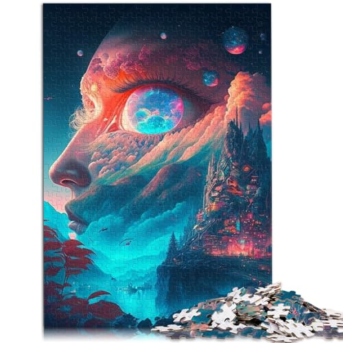 Puzzles Erwachsene, 1000 Teile, psychedelisches DIY-Puzzle-Spielzeug. Helfen Sie dem Gehirn, süchtig machende Spielzeuge zu trainieren und Geduld zu fördern. 19,7 Zoll x 29,5 Zoll von SYUNFEI
