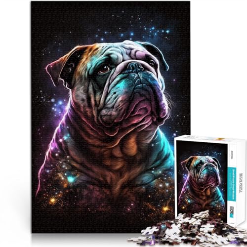 1000-teiliges Puzzle für Erwachsene, Weltraum, Farbe, Bulldogge, Spielzeug, Lernspiele, Stressabbau, tolle Geschenke und Spielzeuge,38x52cm, für 14-Jährige 1000-teiliges Puzzle für Erwachsene, Weltraum, Farbe, Bulldogge, Spielzeug, Lernspiele, Stressabbau, tolle Geschenke und Spielzeuge,38x52cm, für 14-Jährige von SYUNFEI