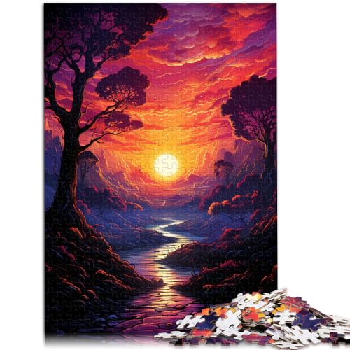 Puzzle für Erwachsene, 1000 Teile, Dämmerung und Sonnenuntergang, Spielzeug, Lernspiele, Stressabbau, tolle Geschenke und Spielzeuge, 26x38cm, für Teenager ab 14 Jahren von SYUNFEI