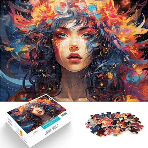 Puzzle für Erwachsene, 1000 Teile, Frau, DIY-Puzzle-Spielzeug. Helfen Sie dem Gehirn, süchtig machendes Spielzeug zu trainieren und Geduld zu fördern. 10,27 Zoll x 14,96 Zoll von SYUNFEI