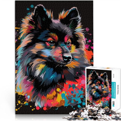 Teenager-Puzzle Keeshond Dog Art Jigsaws 1000 Teile für Erwachsene und Kinder von 14,96 in x 20,47 in Karton Puzzles als Geschenke für die ganze Familie und die Teenager-Puzzle Keeshond Dog Art Jigsaws 1000 Teile für Erwachsene und Kinder von 14,96 in x 20,47 in Karton Puzzles als Geschenke für die ganze Familie und die von SYUNFEI