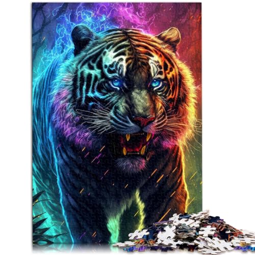 Teenager-Puzzle Lightning Tiger Puzzles für Erwachsene 1000 Teile 14,96 Zoll x 20,47 Zoll Papppuzzles für Erwachsene und Familien Lernspielzeug Familienspiele von SYUNFEI