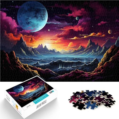 Puzzle für Erwachsene, 1000 Teile, Planetenlandschaft, Familienspiel und Geburtstagsgeschenk, Geschenke, Wandkunst, 26x38cm, für Teenager ab 14 Jahren Puzzle für Erwachsene, 1000 Teile, Planetenlandschaft, Familienspiel und Geburtstagsgeschenk, Geschenke, Wandkunst, 26x38cm, für Teenager ab 14 Jahren von SYUNFEI