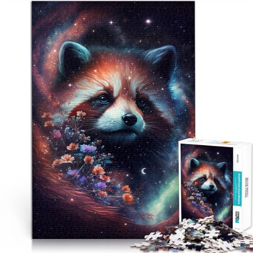 Puzzle für Erwachsene, 2000 Teile, Roter Panda und Blumen, Spielzeug, Lernspiele, Stressabbau, Wichtelgeschenke, 70 x 100 cm, für 14-Jährige von SYUNFEI