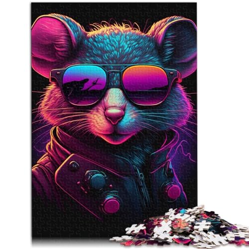 Teenager-Puzzle Synth Mouse Puzzle 1000 Teile für Erwachsene 10,27 x 14,96 Zoll Holzbrettpuzzle für Kinder ab 14 Jahren Heimdekorationspuzzle von SYUNFEI