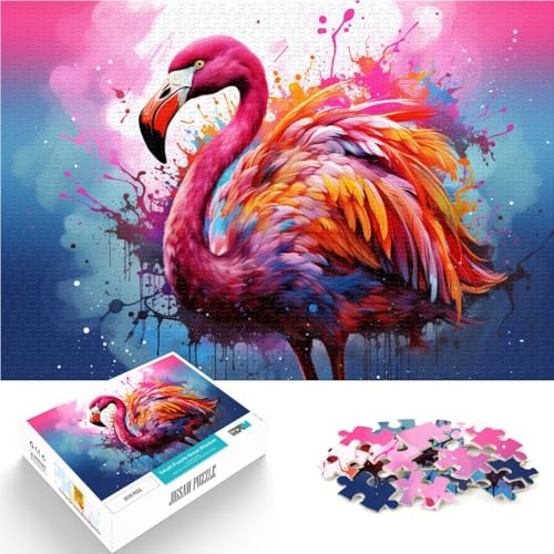 Puzzle für Erwachsene, 1000 Teile, Tierflamingo, Präzisionsschnitt-Puzzle, Lernspiel für Geburtstag, Weihnachten,38x52cm Puzzle für Erwachsene, 1000 Teile, Tierflamingo, Präzisionsschnitt-Puzzle, Lernspiel für Geburtstag, Weihnachten,38x52cm von SYUNFEI