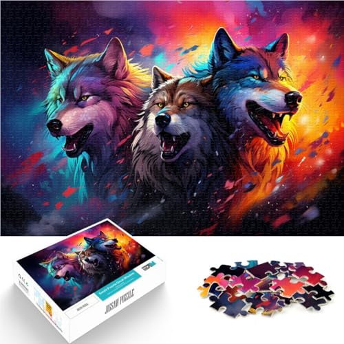 Puzzle für Erwachsene, 1000 Teile, Wölfe, Spielzeug, Lernspiele, Stressabbau,50x75cm, geeignet für Teenager ab 14 Jahren Puzzle für Erwachsene, 1000 Teile, Wölfe, Spielzeug, Lernspiele, Stressabbau,50x75cm, geeignet für Teenager ab 14 Jahren von SYUNFEI