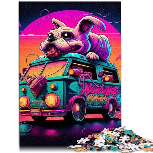 Puzzle für Erwachsene 1000 Teile Retro-Van DIY Puzzle-Spielzeug Helfen Sie dem Gehirn, süchtig machendes Spielzeug zu trainieren und Geduld zu fördern 10,27 Zoll x 14,96 Zoll von SYUNFEI