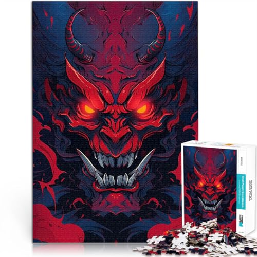 Teufelsschädel Teenager 1000-teiliges Puzzle Gehirnintelligenz-Herausforderung süchtig machendes Spielzeug Lustiges Geschenk 38x26cm von SYUNFEI