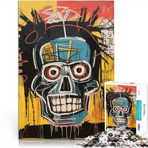 Totenkopf im Basquiat-Stil 2000-teilige Puzzles für Teenager Familienspiel für und mit vollständig ineinander greifenden, zufällig geformten Teilen 70x100cm Totenkopf im Basquiat-Stil 2000-teilige Puzzles für Teenager Familienspiel für und mit vollständig ineinander greifenden, zufällig geformten Teilen 70x100cm von SYUNFEI