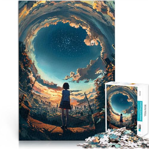 Träume von den Sternen jenseits 1000-teiliges Puzzle für Erwachsene Intellektuelles Spiel Lernspiel für Geburtstag, Weihnachten 38x26cm von SYUNFEI
