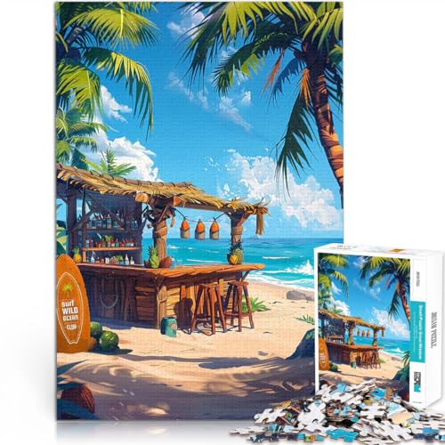Tropical Surf Beach Bar Puzzle für Erwachsene, 1000 Teile für Lernspiel-Herausforderungsspielzeug Tolles Geschenk für Spiele 38x26cm Tropical Surf Beach Bar Puzzle für Erwachsene, 1000 Teile für Lernspiel-Herausforderungsspielzeug Tolles Geschenk für Spiele 38x26cm von SYUNFEI
