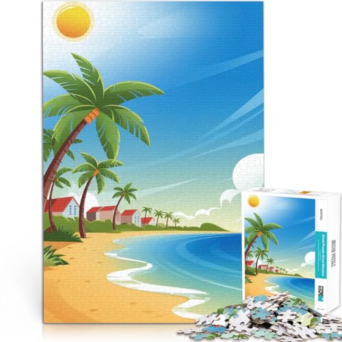 Tropisches Strandparadies Puzzle 1000 Teile für Erwachsene Anspruchsvolles Spiel und Familienspaß EIN Kunstwerk 38x26cm von SYUNFEI