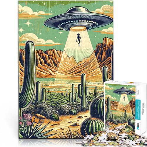 UFO-Entführung in der Wüste 1000-teiliges Puzzle für Teenager Quizspiel Jedes Stück ist einzigartig – Anspruchsvolles Familienspiel 38x26cm UFO-Entführung in der Wüste 1000-teiliges Puzzle für Teenager Quizspiel Jedes Stück ist einzigartig – Anspruchsvolles Familienspiel 38x26cm von SYUNFEI
