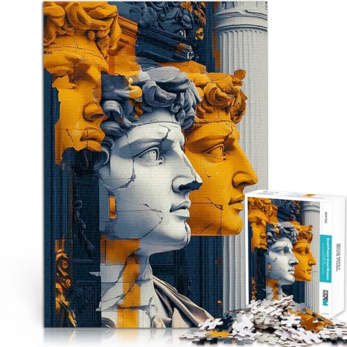 Urbane Moderne Skulpturale Fusion Puzzle für Erwachsene, 1000 Teile Analyse und Logik mit vollständig ineinander greifenden, zufällig geformten Teilen 38x26cm von SYUNFEI