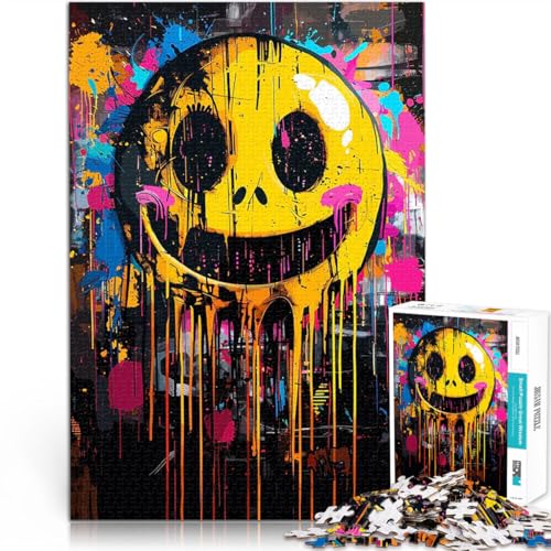 Verrückte Lächeln in Hülle und Fülle 1000-teiliges Puzzle für Erwachsene Schwierig Schwer Angebot als Geschenk für die ganze Familie 38x26cm von SYUNFEI