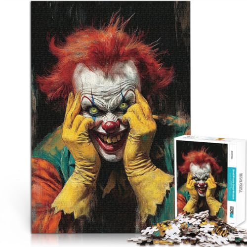 Verrückter böser Clown 2000-teilige Puzzles für Erwachsene DIY-Spielzeug mit vollständig ineinander greifenden, zufällig geformten Teilen 70x100cm Verrückter böser Clown 2000-teilige Puzzles für Erwachsene DIY-Spielzeug mit vollständig ineinander greifenden, zufällig geformten Teilen 70x100cm von SYUNFEI