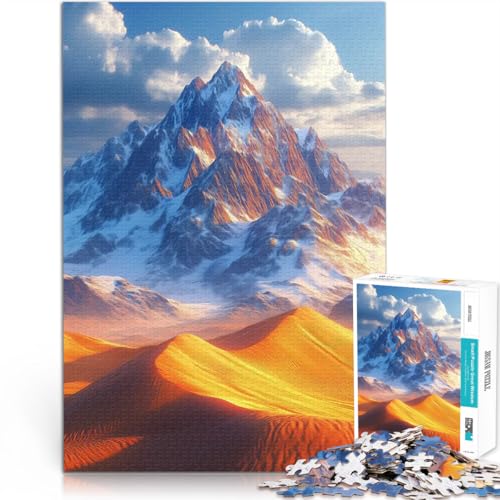 Verschneite Bergwüste 1000-teiliges Puzzle für Teenager Spielzeug Lernspiele Stressabbau Geeignet für die Schreibtischdekoration 38x26cm von SYUNFEI