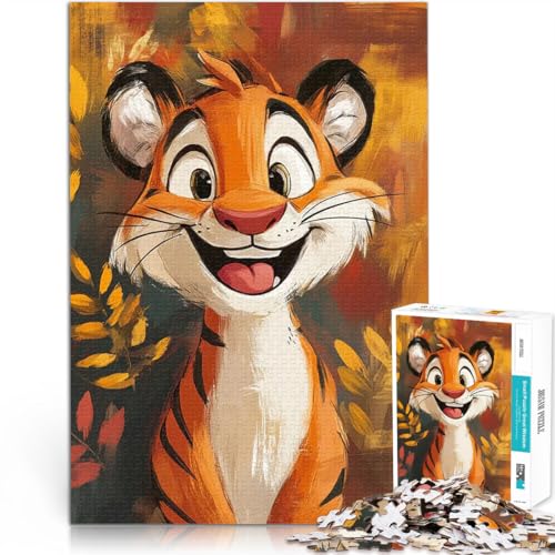 Verspielter Dschungeltiger Puzzle für Erwachsene 1000 Teile Spielzeug-Intellektuelles Spiel Verbessern Sie das Gedächtnis 38x26cm von SYUNFEI