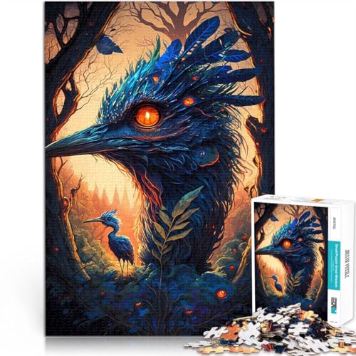 Verzaubertes Königreich Strauß Puzzle 1000 Teile für Erwachsene Denkspiel Wanddekoration Einzigartige Geburtstags 38x26cm von SYUNFEI