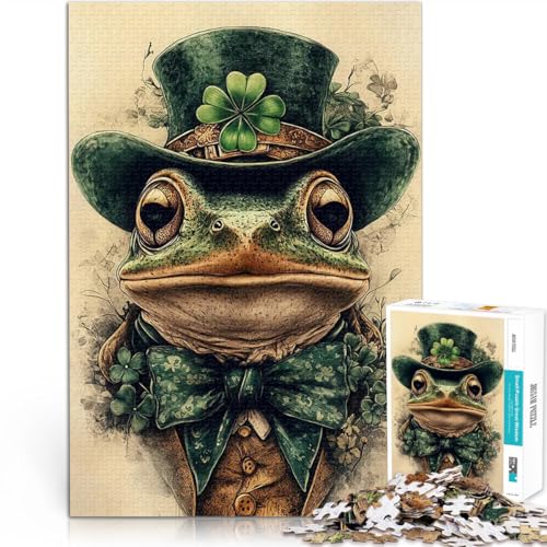 Vintage Frosch St. Patrick's Day Puzzle 1000 Teile für Teenager Denkspiel Wanddekoration Einzigartige Geburtstags 38x26cm Vintage Frosch St. Patrick's Day Puzzle 1000 Teile für Teenager Denkspiel Wanddekoration Einzigartige Geburtstags 38x26cm von SYUNFEI