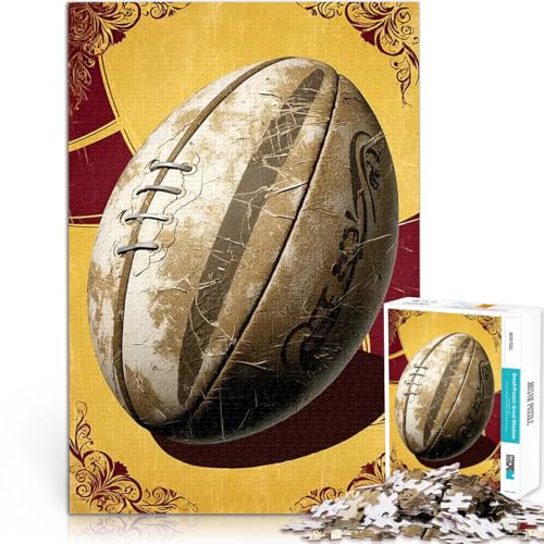 Vintage Rugby-Fußball 1000-teilige Puzzles für Teenager Pädagogisches Familienspiel Lustige Aktivitäten für zu Hause, Geburtstagsgeschenk, Reisegeschenk, 38x26cm Vintage Rugby-Fußball 1000-teilige Puzzles für Teenager Pädagogisches Familienspiel Lustige Aktivitäten für zu Hause, Geburtstagsgeschenk, Reisegeschenk, 38x26cm von SYUNFEI