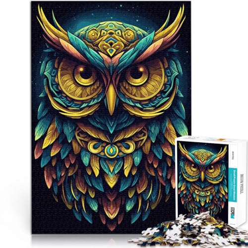 Vogel Eule Bunt Puzzle für Jugendliche 1000 Teile Dekomprimierendes intellektuelles Lernspielzeug Tolles Geschenk für Spiele 38x26cm Vogel Eule Bunt Puzzle für Jugendliche 1000 Teile Dekomprimierendes intellektuelles Lernspielzeug Tolles Geschenk für Spiele 38x26cm von SYUNFEI