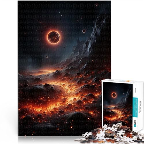 Vulkan Weltraum Fantasy 1000-teilige Puzzles für Teenager Spielzeug für die ganze Familie einzigartiges Herausforderungsspiel 38x26cm von SYUNFEI