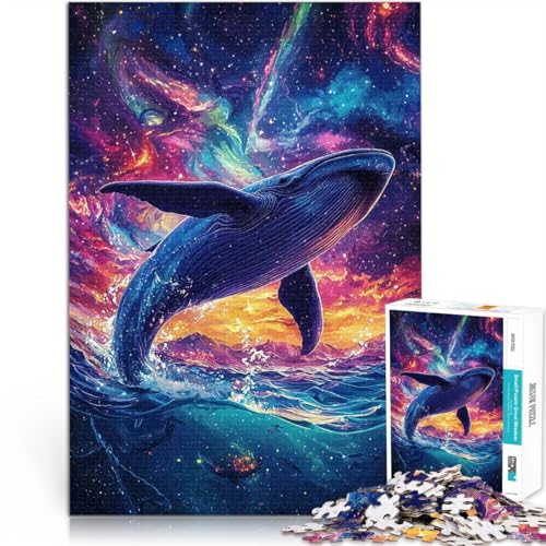 Wal springt ins All 1000-teilige Puzzles für Erwachsene Herausforderndes Spielspielzeug denn eignet ganze Familie 38x26cm von SYUNFEI