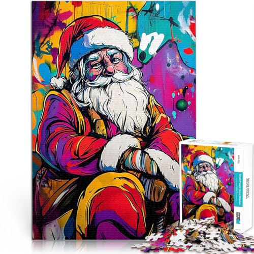 Weihnachtsmann-Graffiti-Kunst Puzzle für Erwachsene, 1000 Teile Denkspiel Wanddekoration Einzigartige Geburtstags 38x26cm Weihnachtsmann-Graffiti-Kunst Puzzle für Erwachsene, 1000 Teile Denkspiel Wanddekoration Einzigartige Geburtstags 38x26cm von SYUNFEI