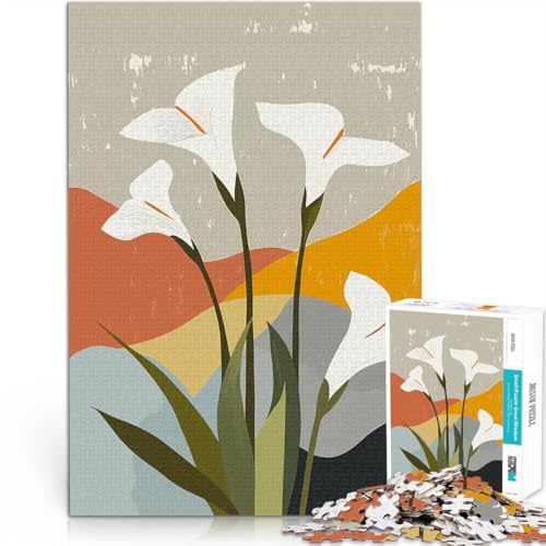 Weiße Calla-Lilien, abstrakte Kunst 1000-teiliges Teenager-Puzzle Quizspiel Wanddekoration Einzigartige Geburtstags 38x26cm Weiße Calla-Lilien, abstrakte Kunst 1000-teiliges Teenager-Puzzle Quizspiel Wanddekoration Einzigartige Geburtstags 38x26cm von SYUNFEI
