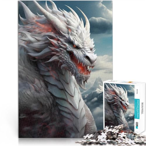 Weißer Drache Teenager-Puzzles 1000 Teile Gehirnintelligenz-Herausforderung süchtig machendes Spielzeug Kunstwerk Geschenk 38x26cm Weißer Drache Teenager-Puzzles 1000 Teile Gehirnintelligenz-Herausforderung süchtig machendes Spielzeug Kunstwerk Geschenk 38x26cm von SYUNFEI